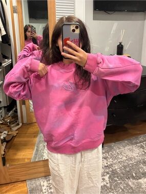 I AM GIA Pink Tie-Dye Crewneck Sweatshirt , size small